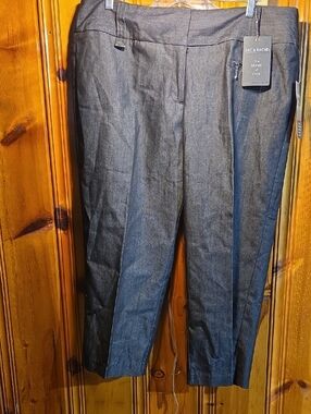 Zac & Rachel Charcoal Straight-Leg Dress Capri Pants